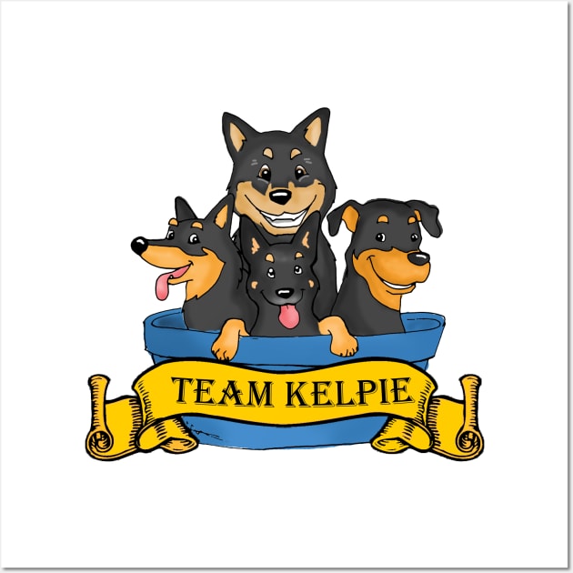 team kelpie Wall Art by Ahkneetah